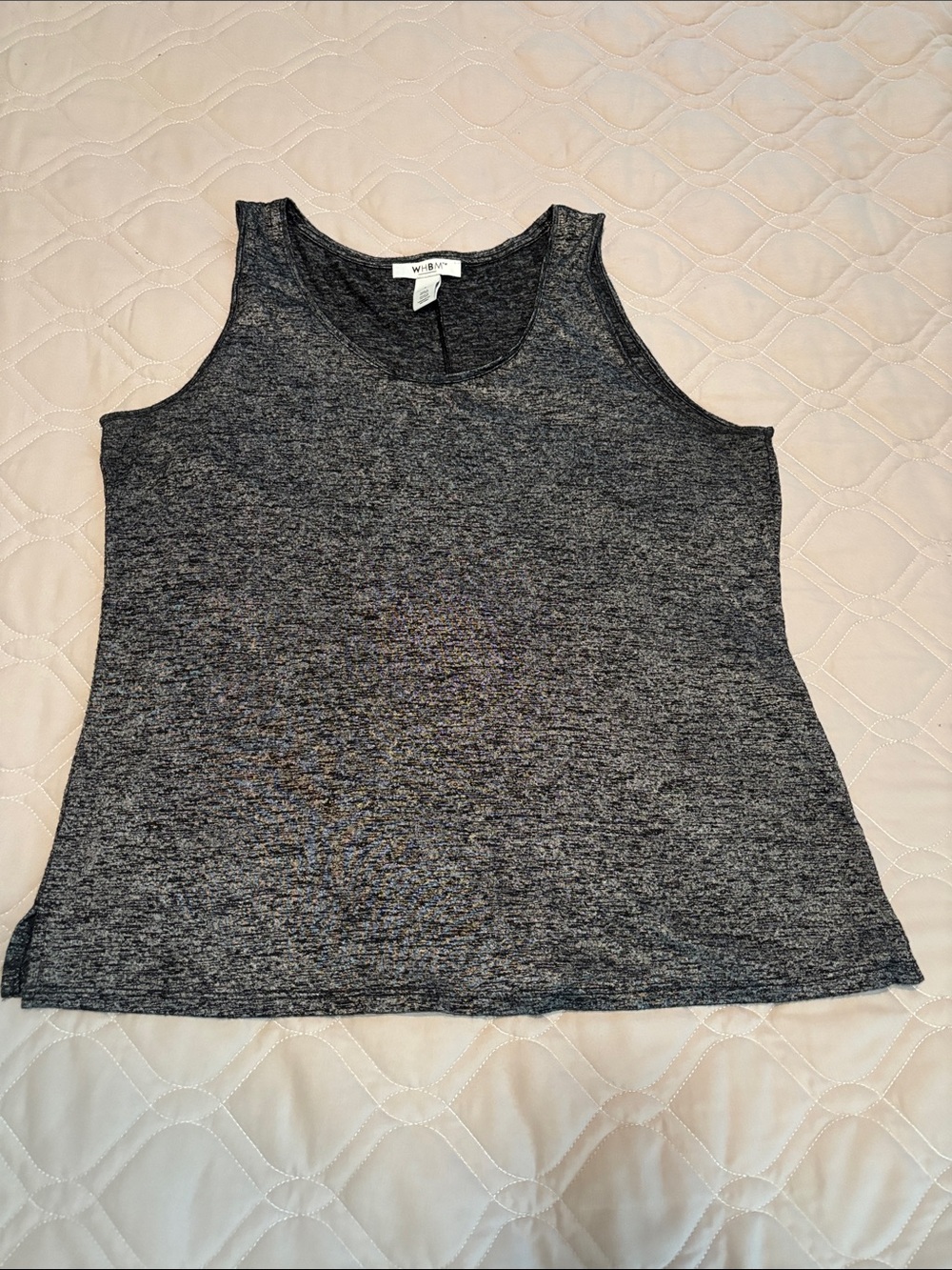 White House Black Market Heather Gray Scoop Neck Tank